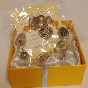 Silver Charm Expressions Pearl Bracelet